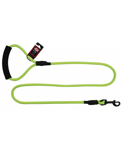 PET NOVA Smycz nylonowa z uchwytem sznur 120 cm / 1 cm jasna zielona