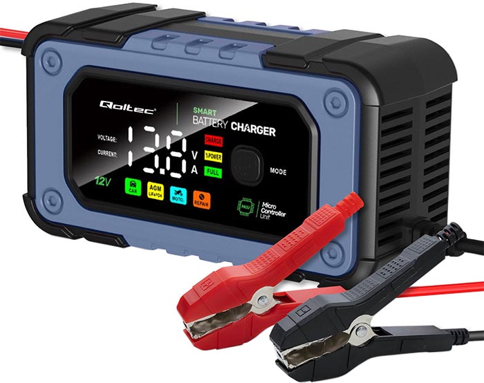 Qoltec Battery charger with repair function 12V 7A