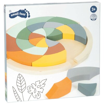 Zakręcone drewniane Puzzle kolorowe Koło safari Gra logiczna