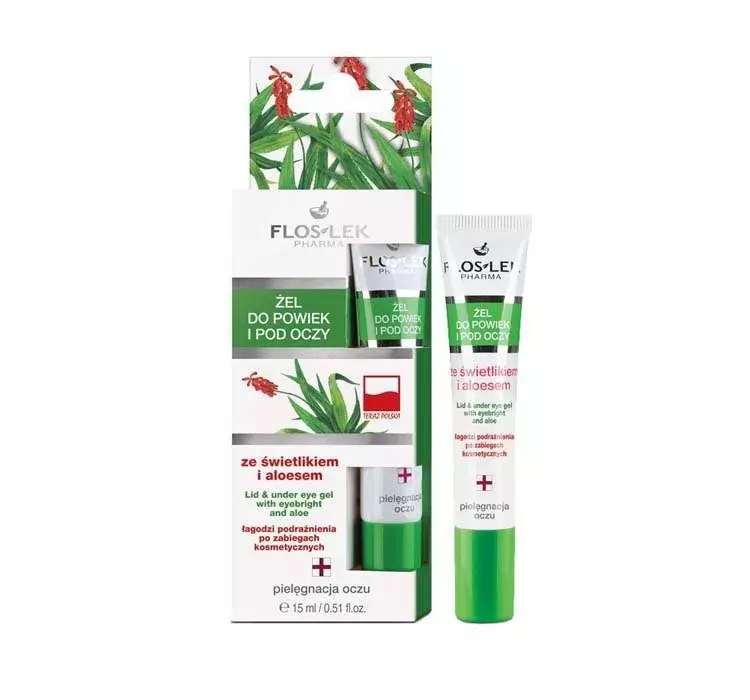 Flos-Lek ŻEL DO POWIEK I POD OCZY ŚWIETLIK I ALOES 15ML