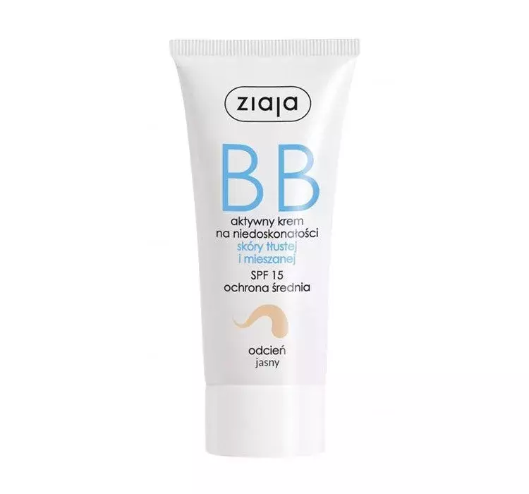 Ziaja Krem BB do skóry tłustej i mieszanej, odcień jasny, 50ml