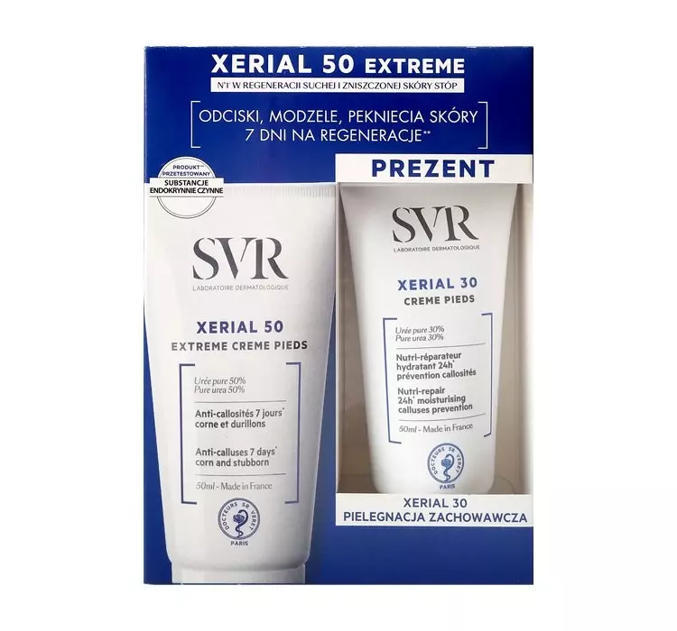 SVR promocyjny zestaw Xerial 50 extreme krem do stóp 50 ml + Xerial 30 krem do stóp 50 ml GRATIS !