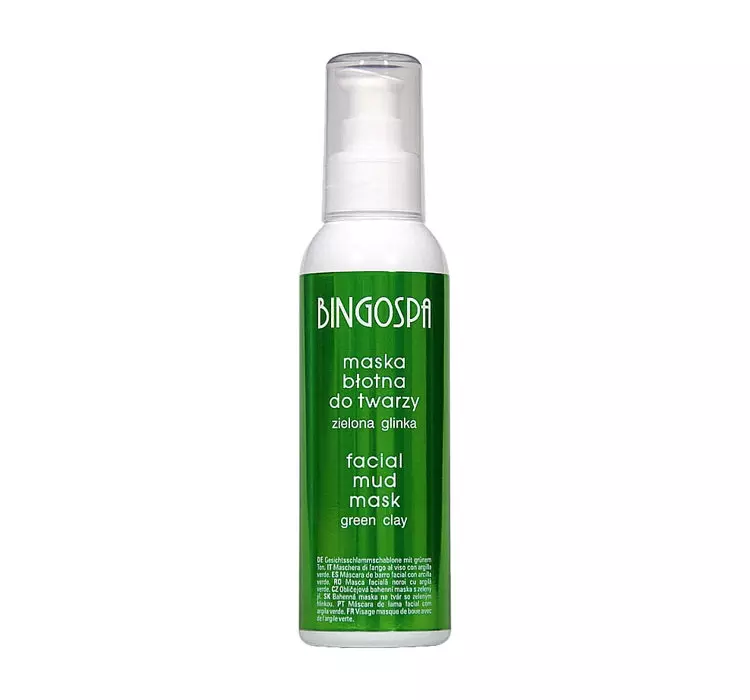 BingoSpa maska błotna do twarzy z zieloną glinką, 150 g