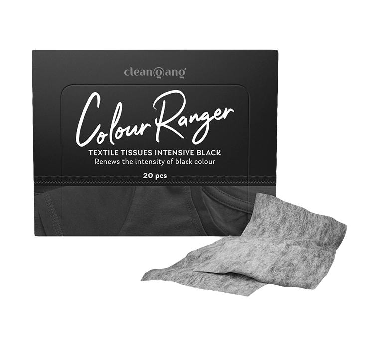 CLEANGANG COLOUR RANGER BLACK CHUSTECZKI DO PRANIA WZMACNIAJĄCE KOLOR CZARNYCH TKANIN 20 SZTUK