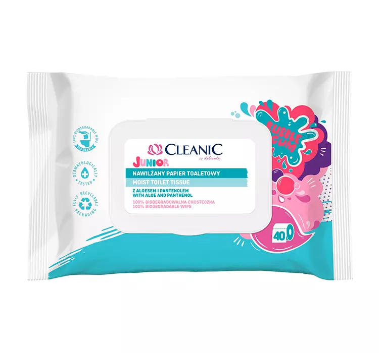 Cleanic Junior Nawilżany Papier toaletowy Bubble G