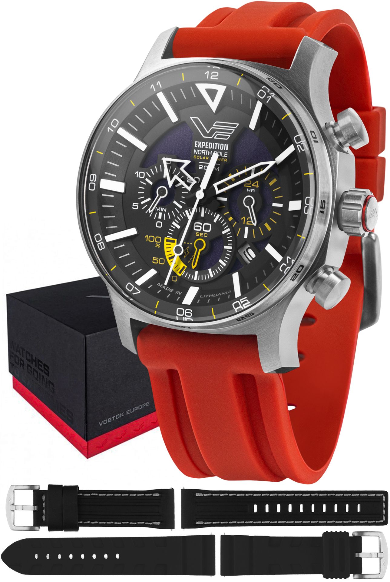 Zegarek Vostok Europe VR42-595A732SR Expedition North Pole 1 Polar Poppy Solar 47mm
