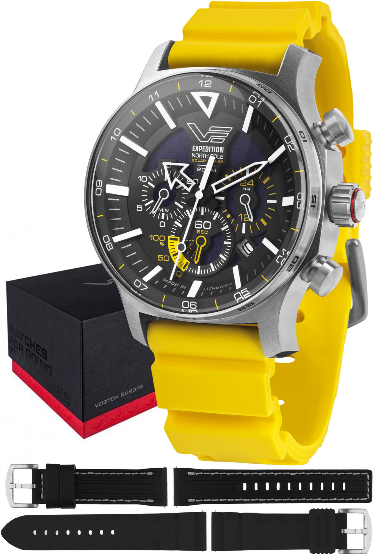 Zegarek Vostok Europe VR42-595A732SY Expedition North Pole 1 Polar Poppy Solar 47mm