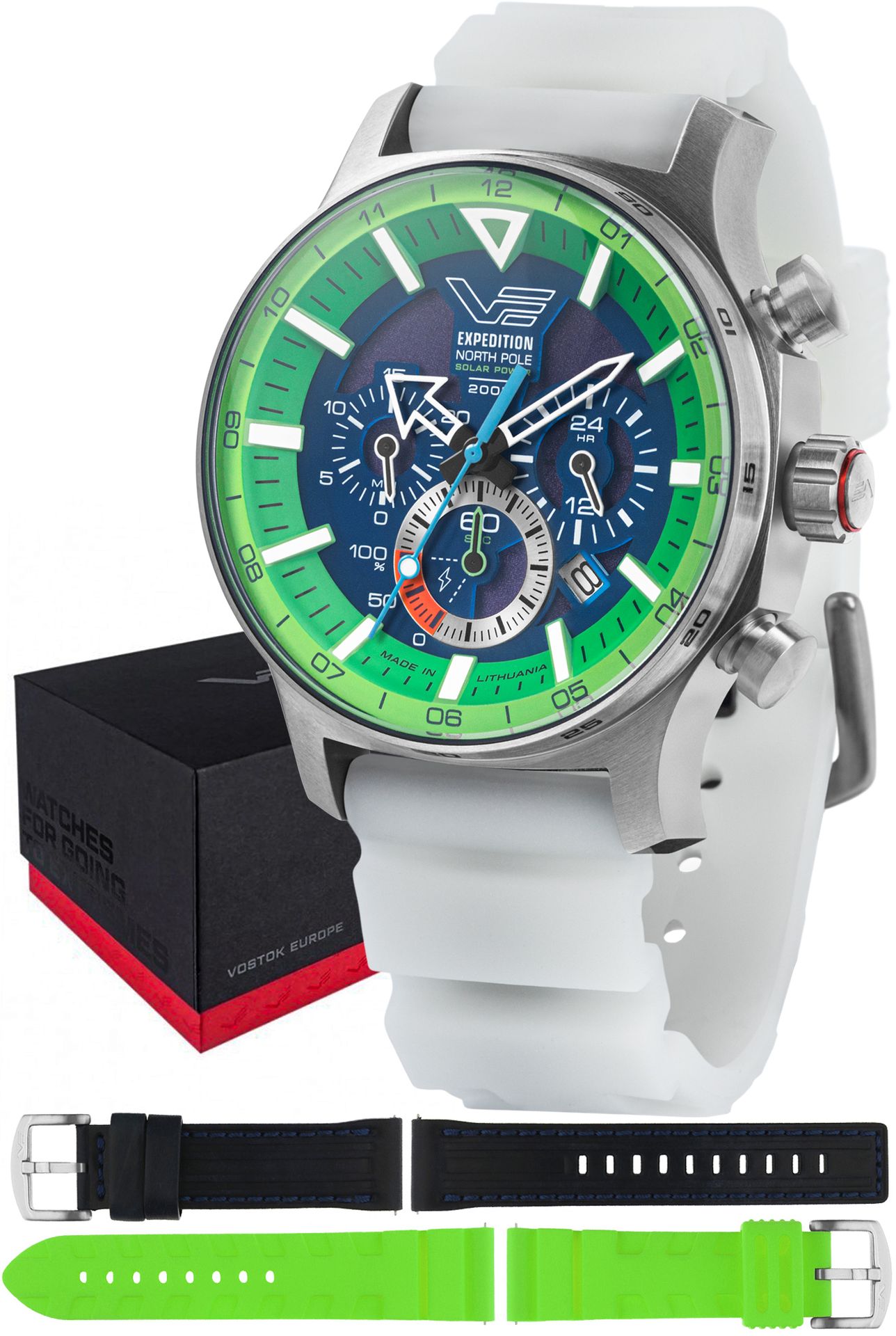 Zegarek Vostok Europe VR42-595A733SWL Expedition North Pole 1 Polar Spruce Solar 47mm