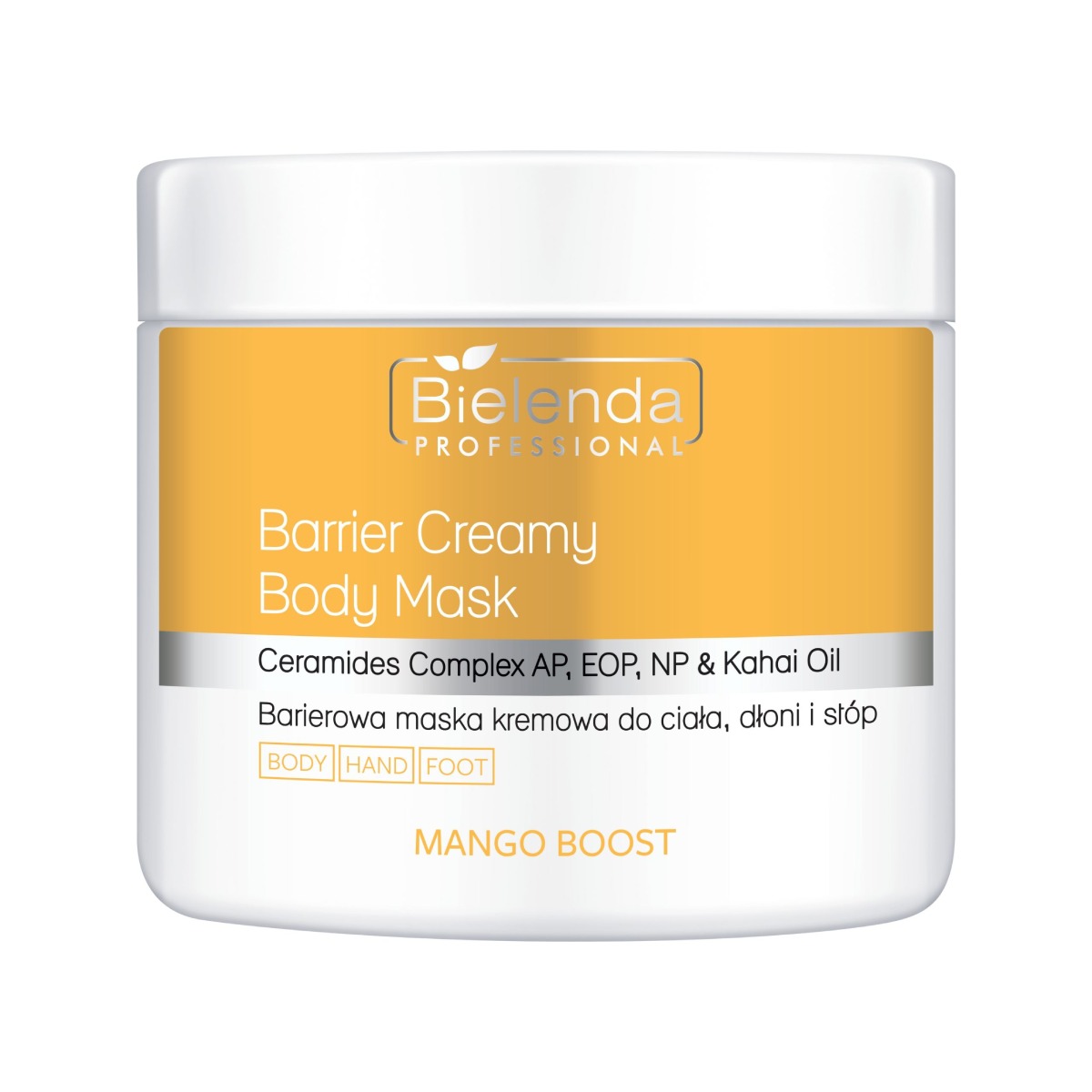 Bielenda Professional Mango Boost Barierowa maska do ciała, dłoni i stóp 600 g
