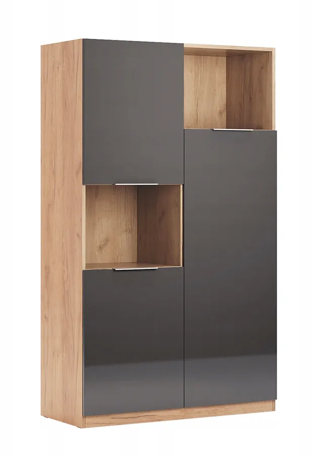 Nowoczesny półotwarty regał dąc craft + lava mat L4-A69