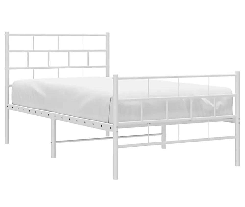 Łóżko białe metalowe 100x200 W2-W08