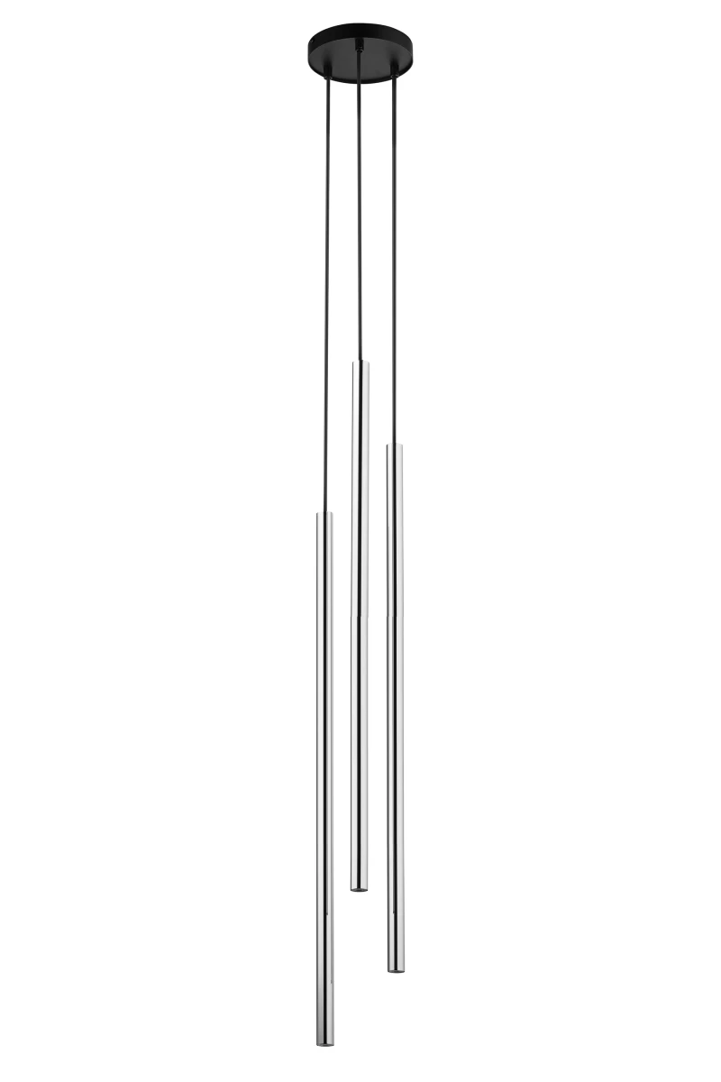 Lampa wisząca Sopel Lux 3 długa srebrna – do wyższych pomieszczeń