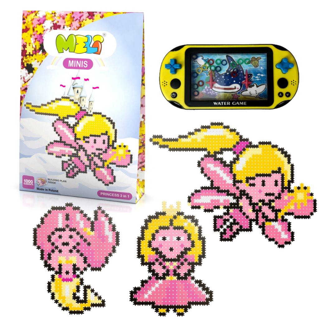 Klocki Meli Minis Princess 1000 Puzzle Wafle Konstrukcyjne 3w1+Prezent