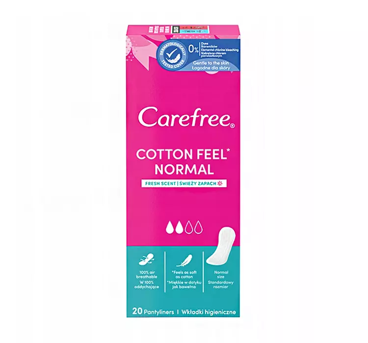 Carefree Cotton Fresh Wkładki higieniczne 1 op.-20szt Johnson