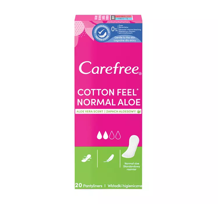 Carefree wkładki higieniczne Aloe 20 sztuk