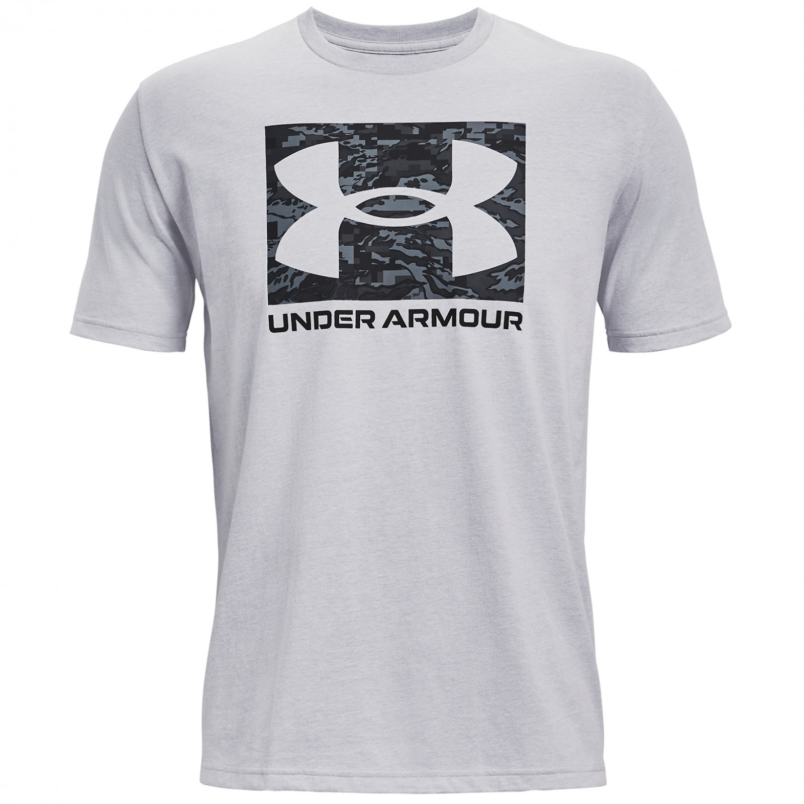 Koszulka męska Under Armour ABC Camo Boxed Logo SS Rozmiar: XL / Kolor: jasnoszary
