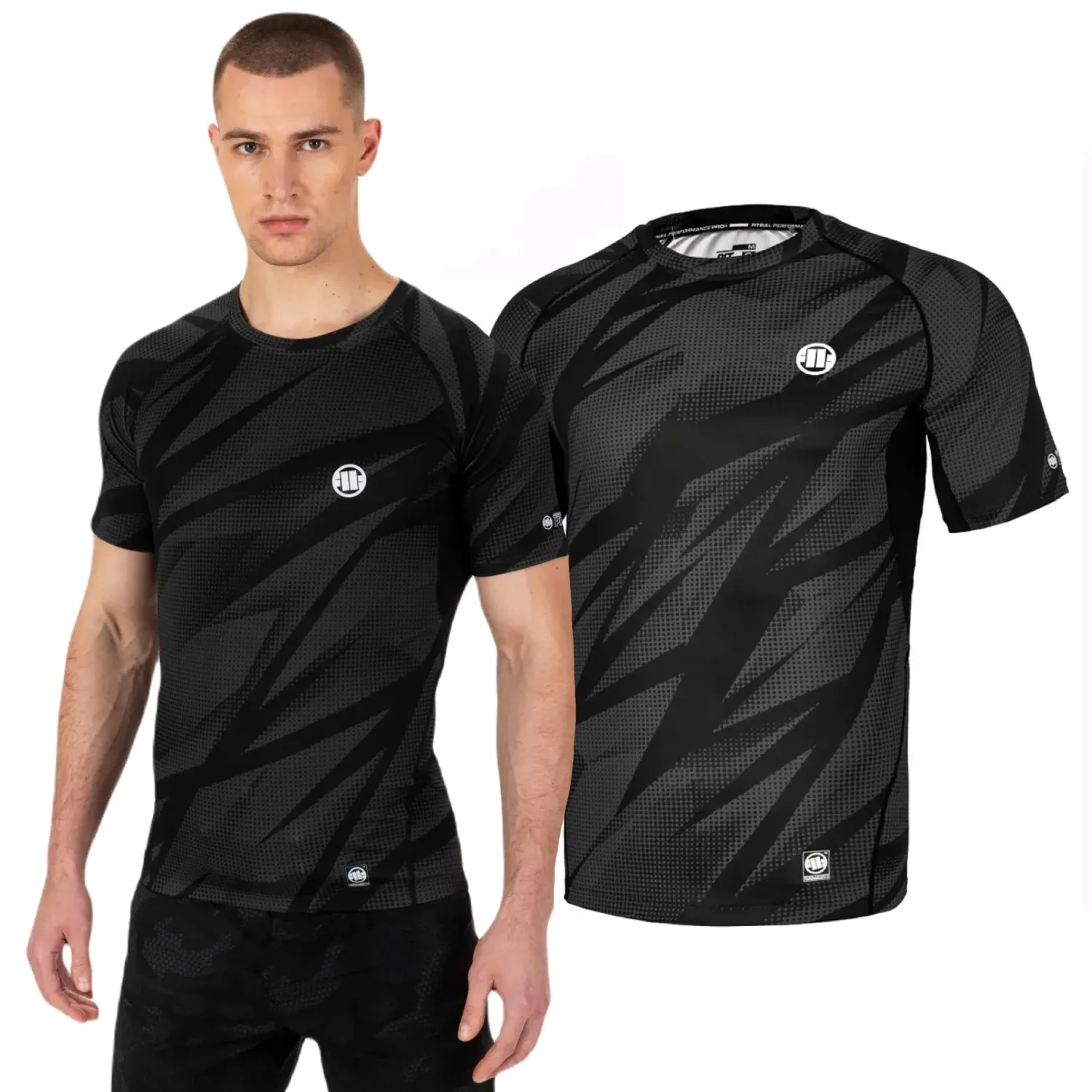 Koszulka Rashguard Pit Bull Performance Pro plus Dot Camo II - Szara