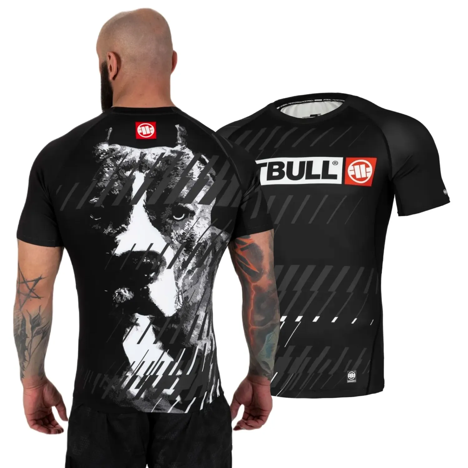 Koszulka Rashguard Pit Bull Performance Pro plus Street Dog - Czarna