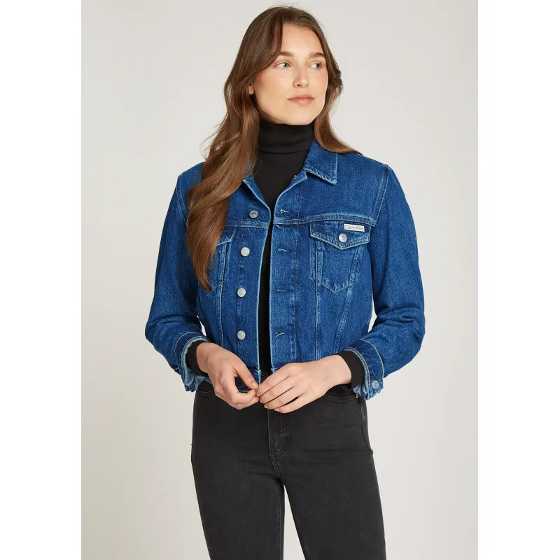 CALVIN KLEIN JEANS Jeansowa kurtka 90s | Cropped Fit