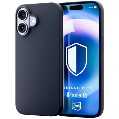 Etui 3MK Hardy Silicone MagCase do Apple iPhone 16 Grafitowy