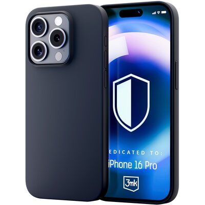 Etui 3MK Hardy Silicone MagCase do Apple iPhone 16 Pro Grafitowy