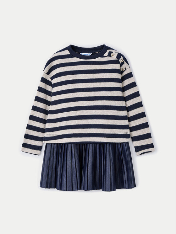 Mayoral Komplet sweter i sukienka 4932 Granatowy Regular Fit