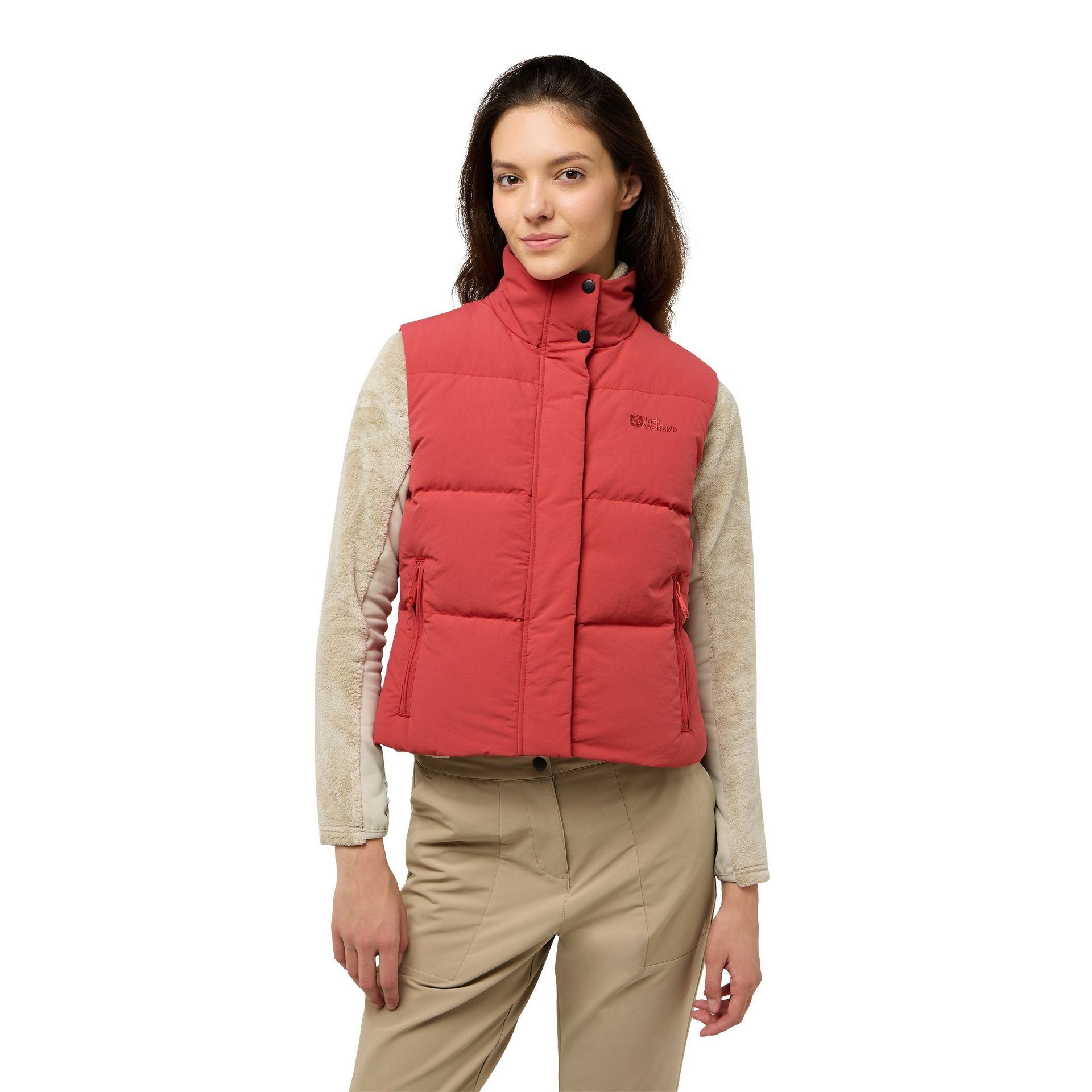 Damska kamizelka puchowa Jack Wolfskin NORDLICHT VEST W red coral - S