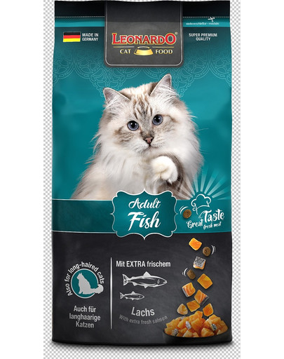 LEONARDO Adult Fish Rice sucha karma z łososiem dla kotów 1,8 kg -