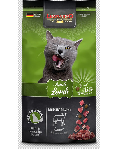 LEONARDO Adult Lamb Rice sucha karma z jagnięciną dla kotów 1,8 kg -