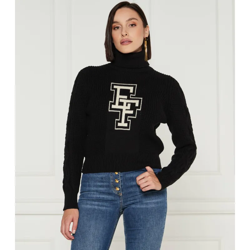 Elisabetta Franchi Wełniany golf Regular Fit