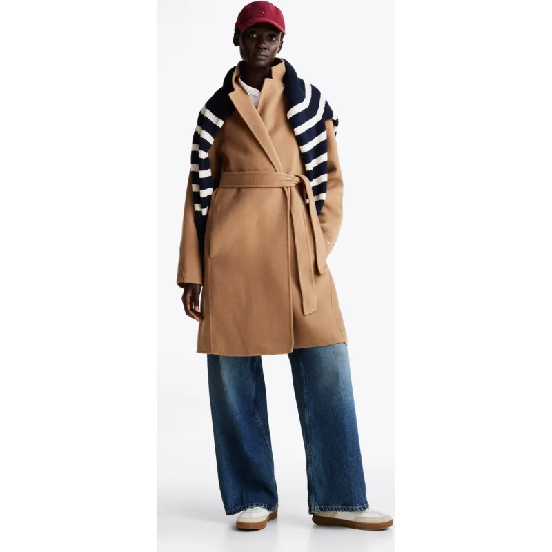 Tommy Hilfiger Wełniany płaszcz