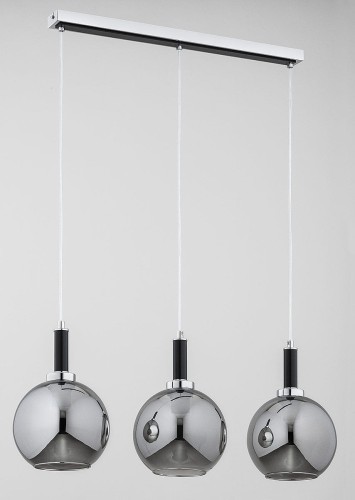 Hetty lampa wisząca 3xE27 czarna/chrom 62486