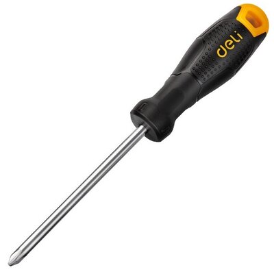 Wkrętak krzyżakowy Deli Tools EDL626150, PH2x150mm (czarny)