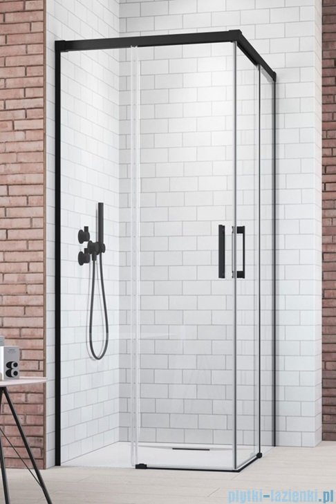 Radaway Idea Black 8 Kdd kabina 90x110cm czarny mat/szkło przejrzyste 10370090-54-01L/10370110-54-01R