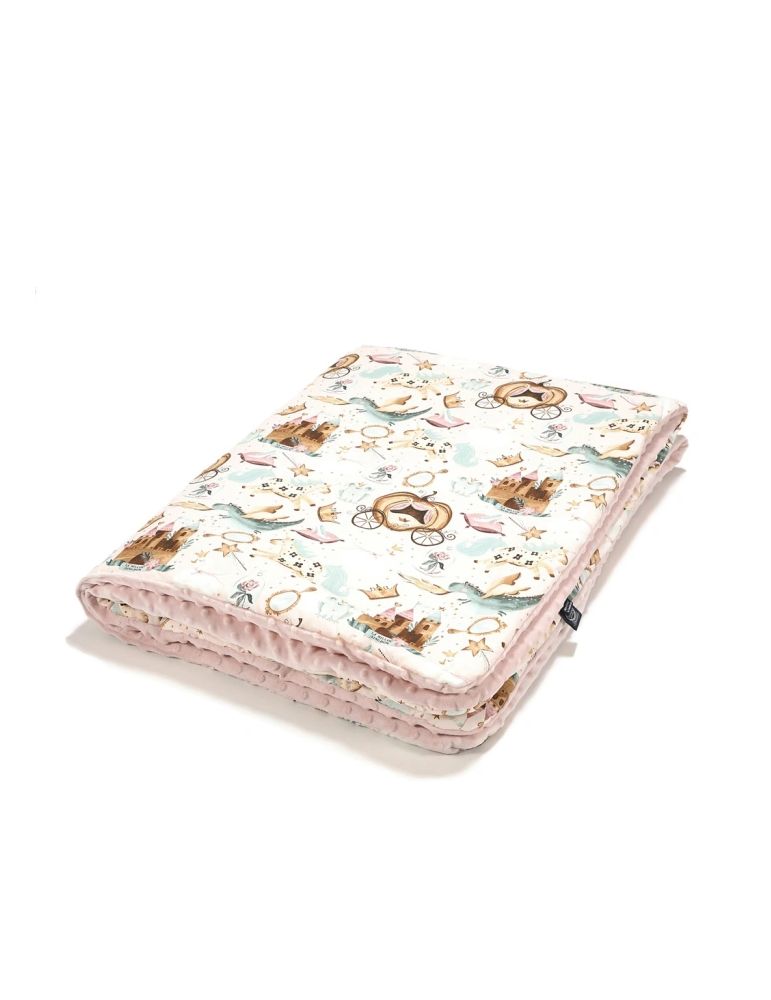La Millou Ciepły koc bawełniany minky L 110x140 ( Princess-Smoke Rose )