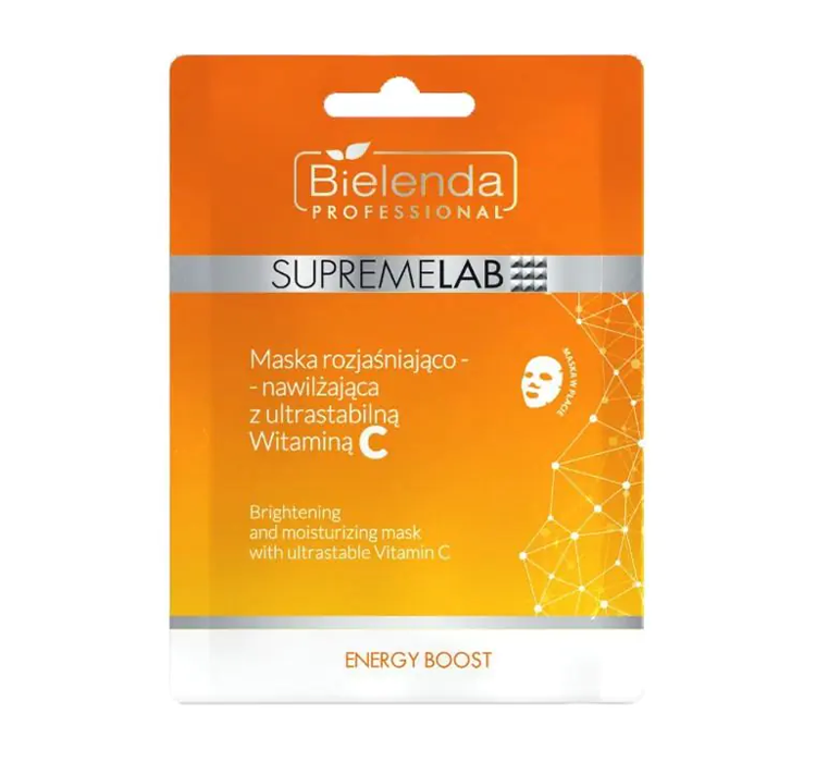 Bielenda Professional Supremelab Energy Boost Maska rozjaśniająco-nawilżająca z ultrastabilną witami