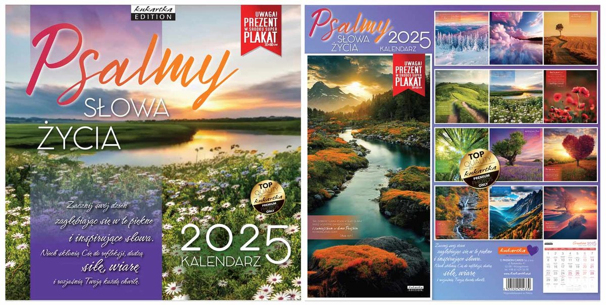 Kalendarz ścienny, 2025, Psalmy Słowa Życia