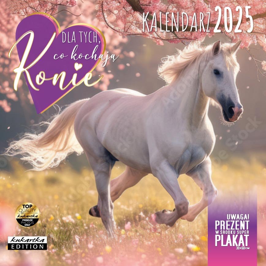 Kalendarz ścienny, 2025, konie