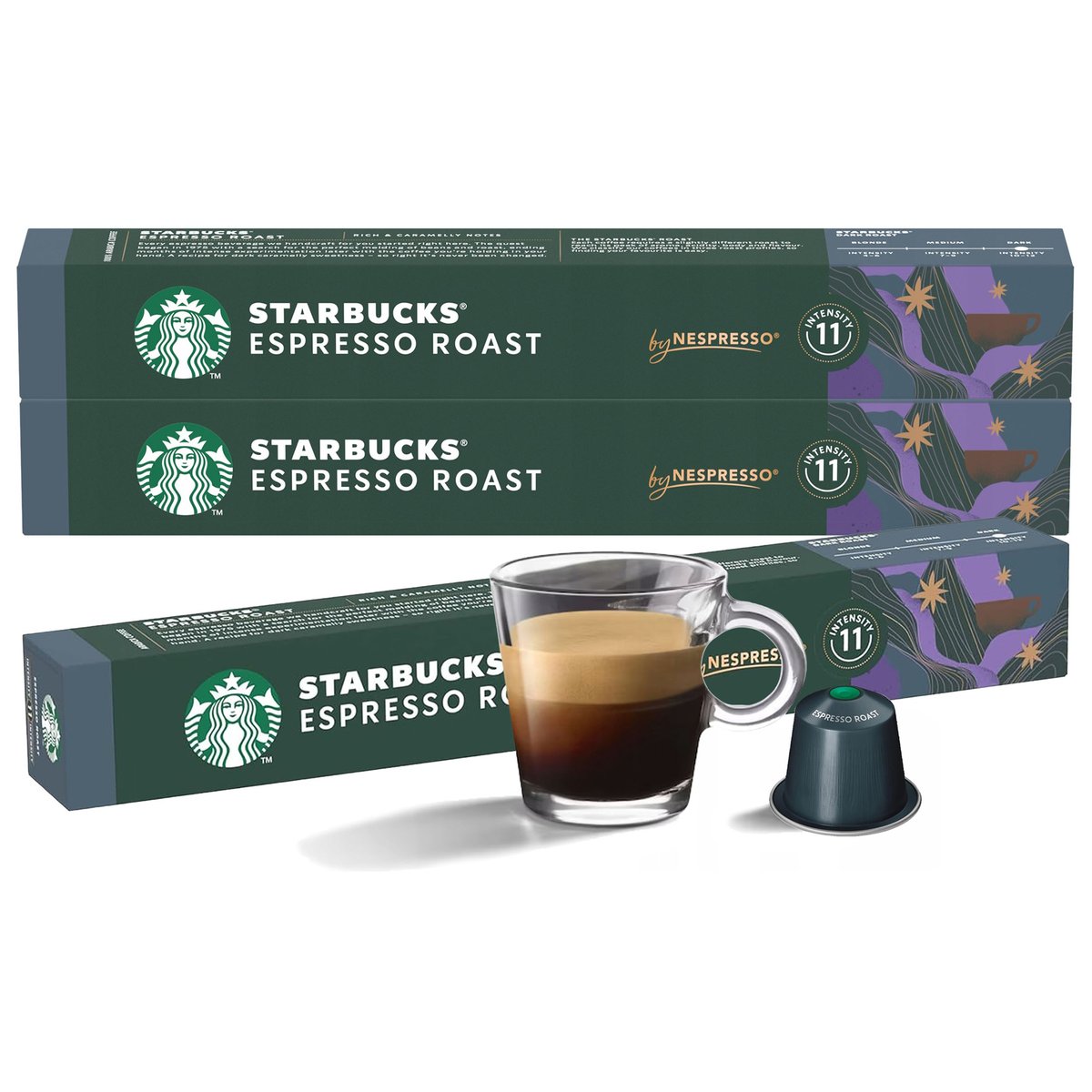 STARBUCKS Kawa w kapsułkach Espresso Roast, kompatybilna z Nespresso 30 kapsułek