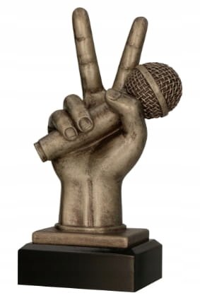 Puchar/Statuetka - trofeum MIKROFON, KARAOKE, MUZYKA, ŚPIEW + GRAWER!