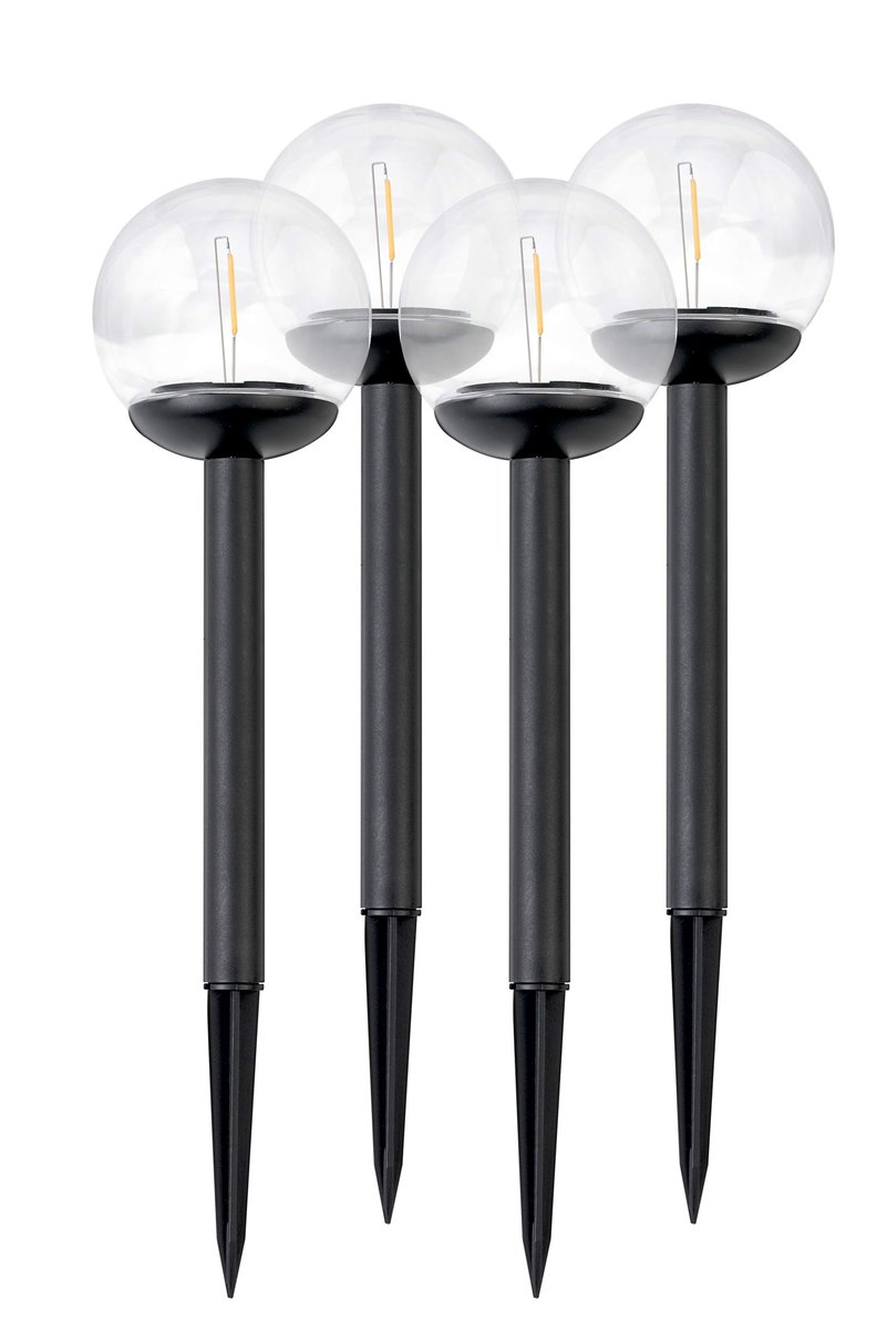 Lampki solarne do ogrodu kula led Ilumen 4szt.