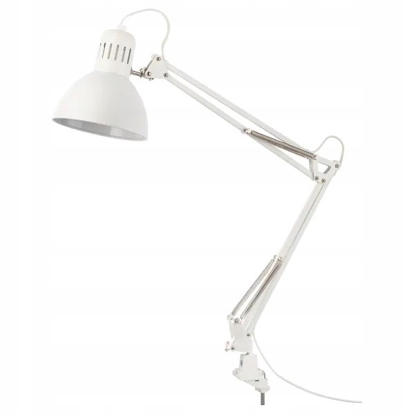IKEA LAMPA PRAKTYCZNA BIURKOWA KREŚLARSKA REGULOWANA TERTIAL KOLOR BIAŁY