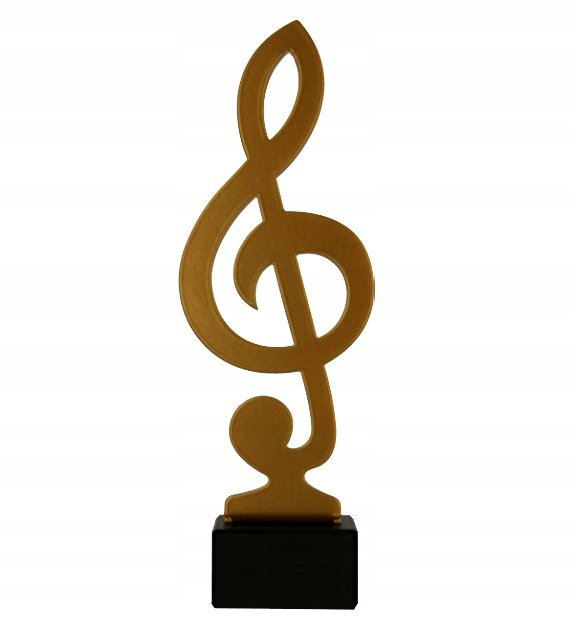 Puchar/Statuetka - trofeum KLUCZ WIOLINOWY, KARAOKE, MUZYKA, NUTY + GRAWER!