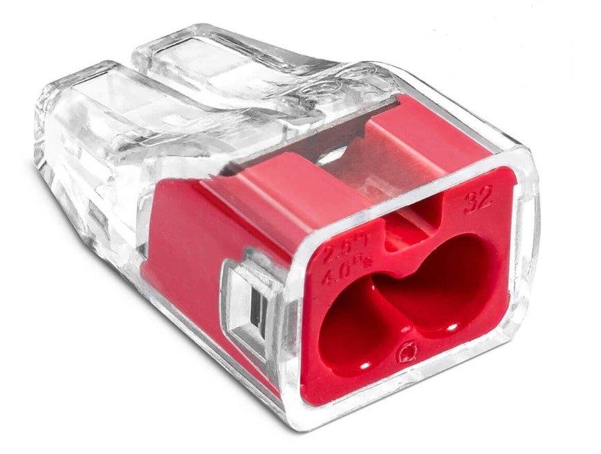SIMET 88001001 Szybkozłączka wtykowa SCP2 B10 transparentny/czerwony (woreczek = 10 szt.)