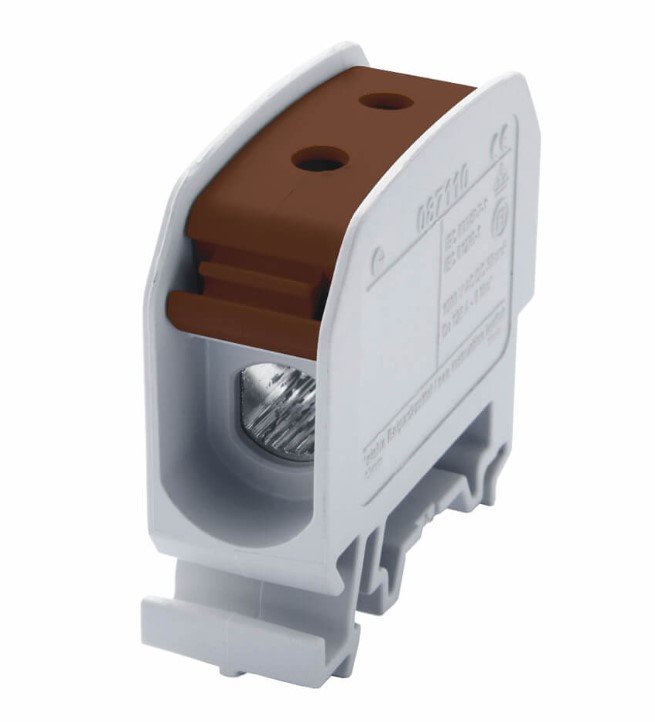 SIMET 81000015 STB 16 Złączka szynowa gwintowa Al/Cu 87110 SIMBLOCK brązowy