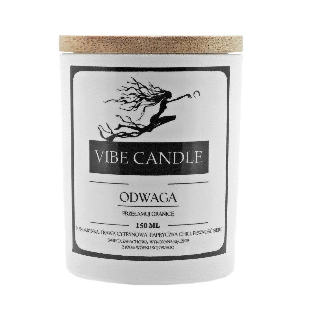 Świeca zapachowa Odwaga - Mandarynka i Trawa Cytrynowa - 150 ml