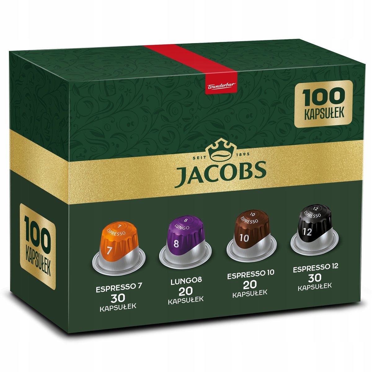 Kapsułki do Nespresso Jacobs Espresso Intenso oraz Lungo 100 szt mix smaków
