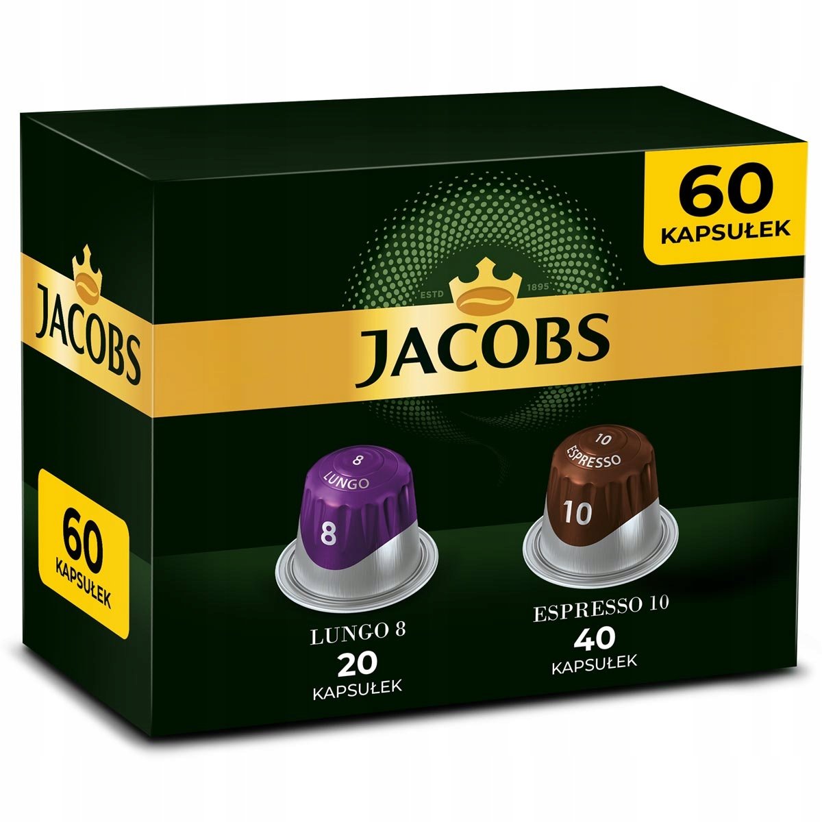 Kapsułki do Nespresso Jacobs Lungo 8 Intenso, Espresso 10 Intenso - 60 szt.
