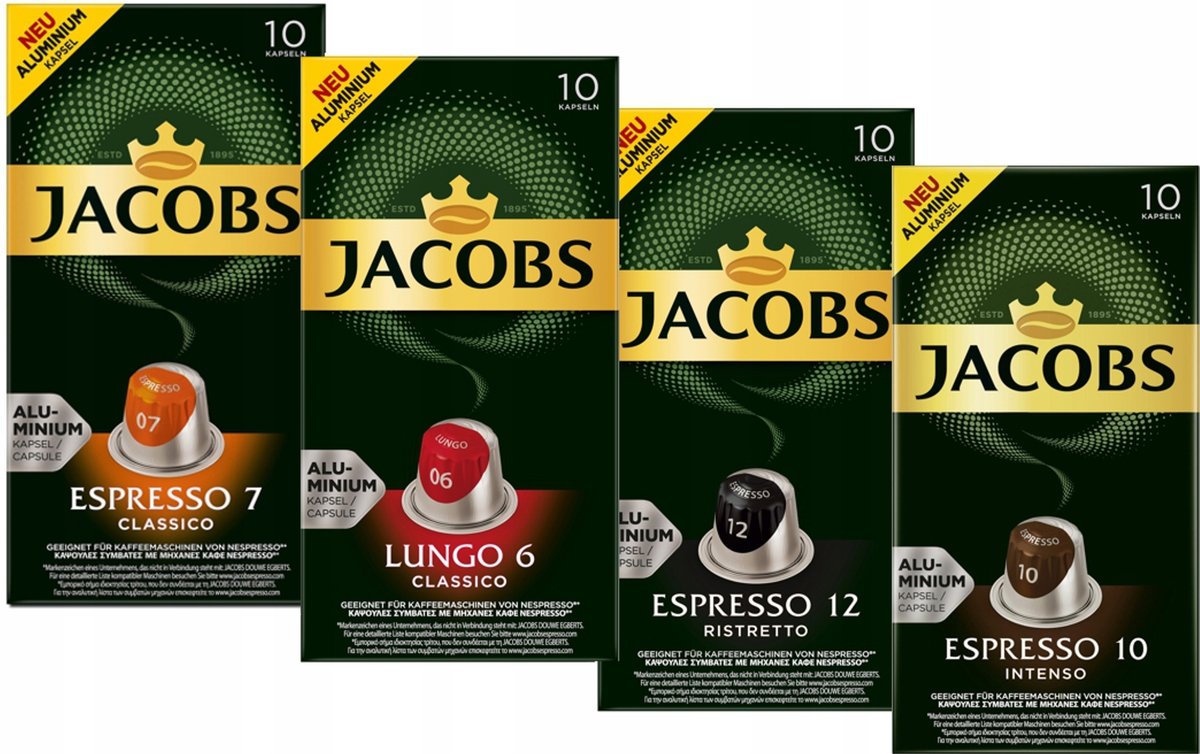 Kapsułki do Nespresso Jacobs Lungo oraz Espresso Intenso 40 szt.