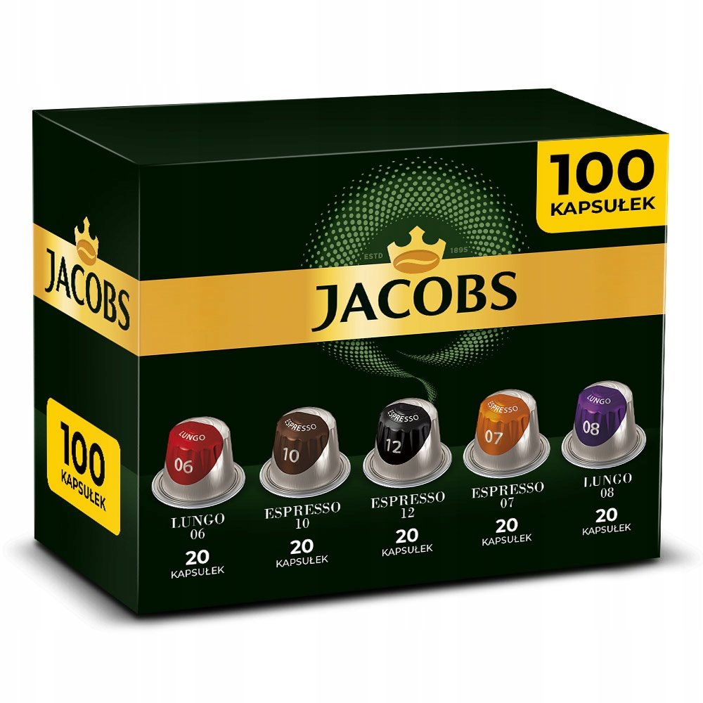 Kapsułki do Nespresso Jacobs - Lungo 6 i 8, Espresso 10 i 12 - 80 szt.
